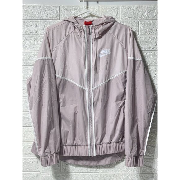 Nike Essential Windrunner Women's Jacket Size XL Pink Rose Gold Full-Zip Woven - Picture 1 of 7